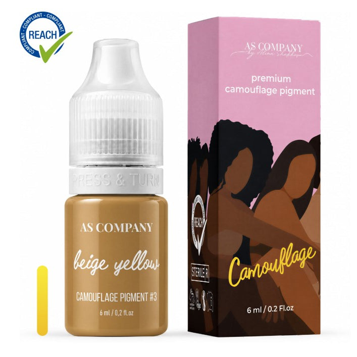 AS Company No.3 Beige Yellow camouflage pigment, 6 ml bottle