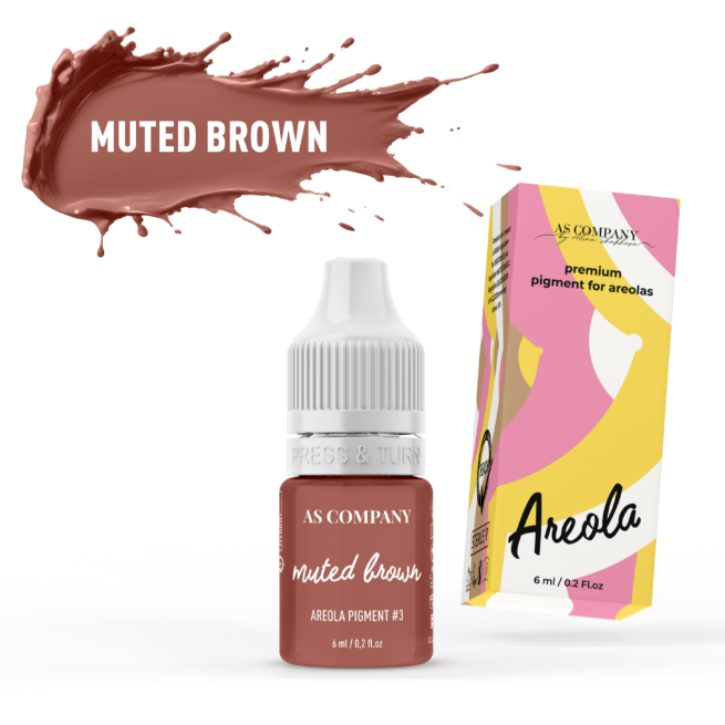 AS Company No.3 Muted Brown areola pigment, 6 ml bottle