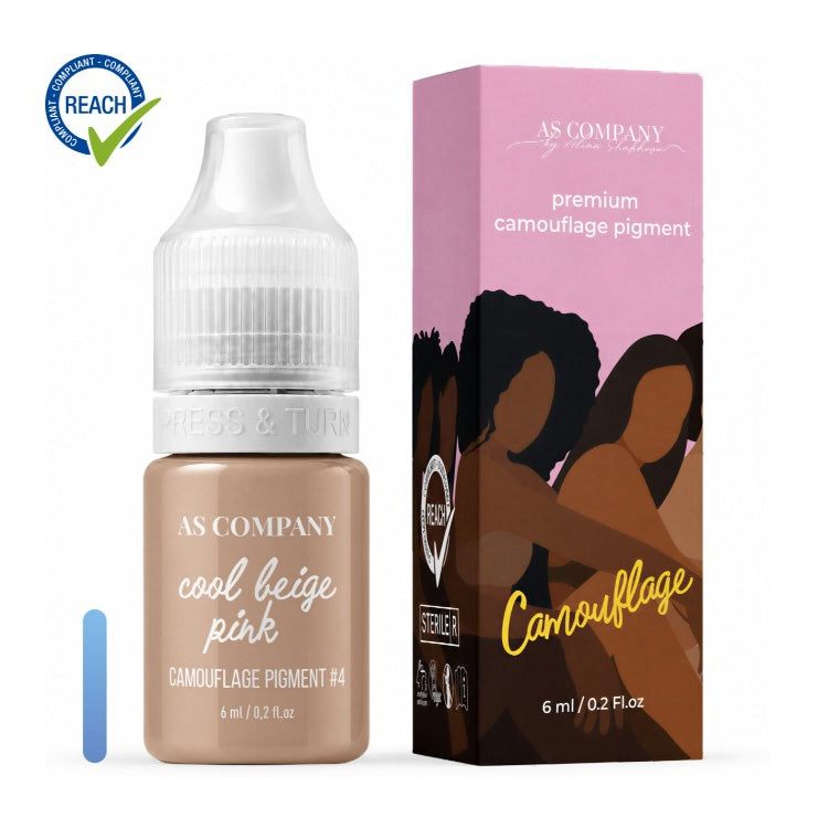 AS Company No.4 Cool Beige Pink camouflage pigment, 6 ml bottle
