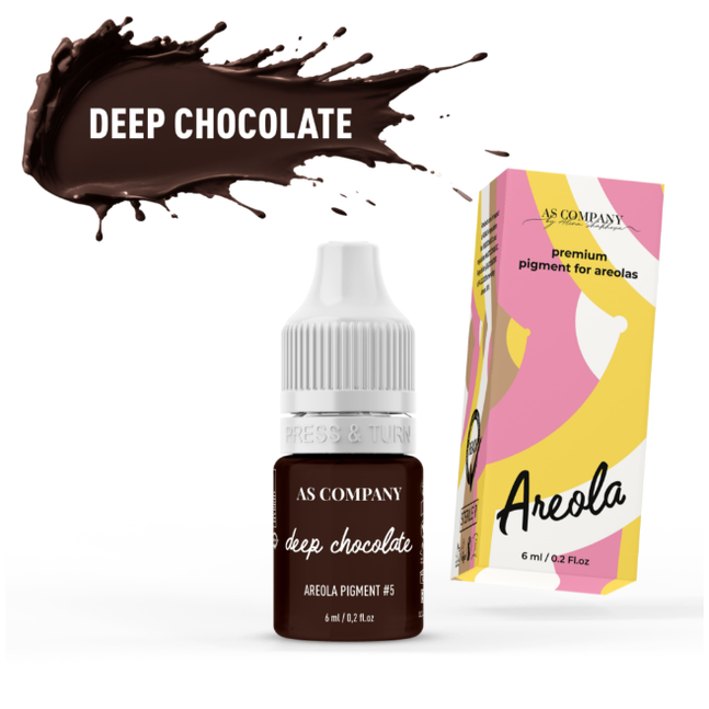 AS Company No.5 Deep Chocolate areola pigment, 6 ml bottle