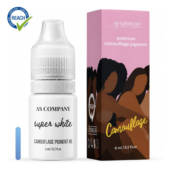 AS Company No.6 Super White camouflage pigment, 6 ml bottle