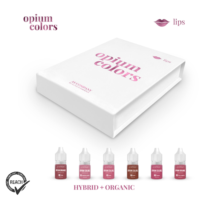 AS Company Opium Colors lip pigment set, 6 x 6 ml