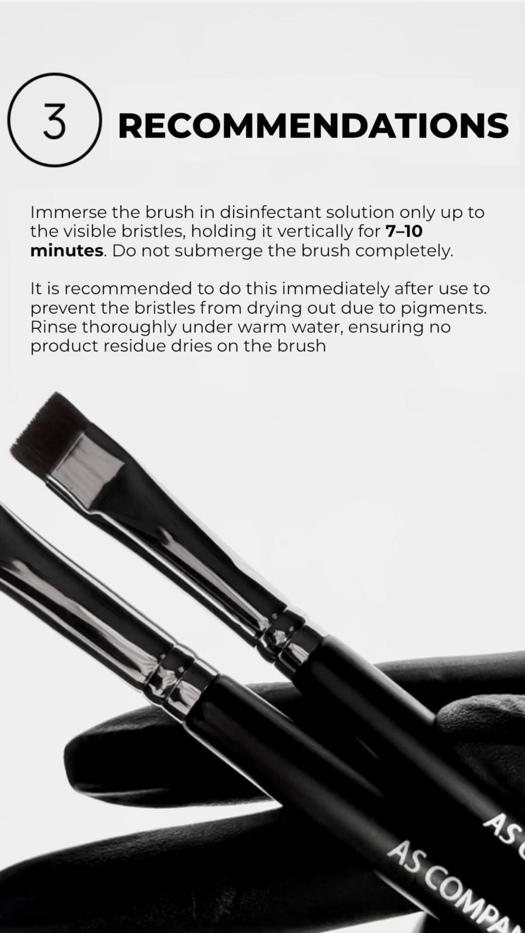 AS Company Sketch Brush, professionele PMU-designpenseel, detail