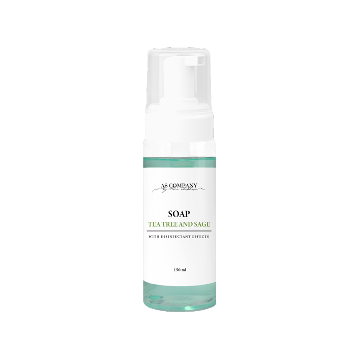 AS Company Tea Tree and Sage liquid foam soap bottle, 150 ml
