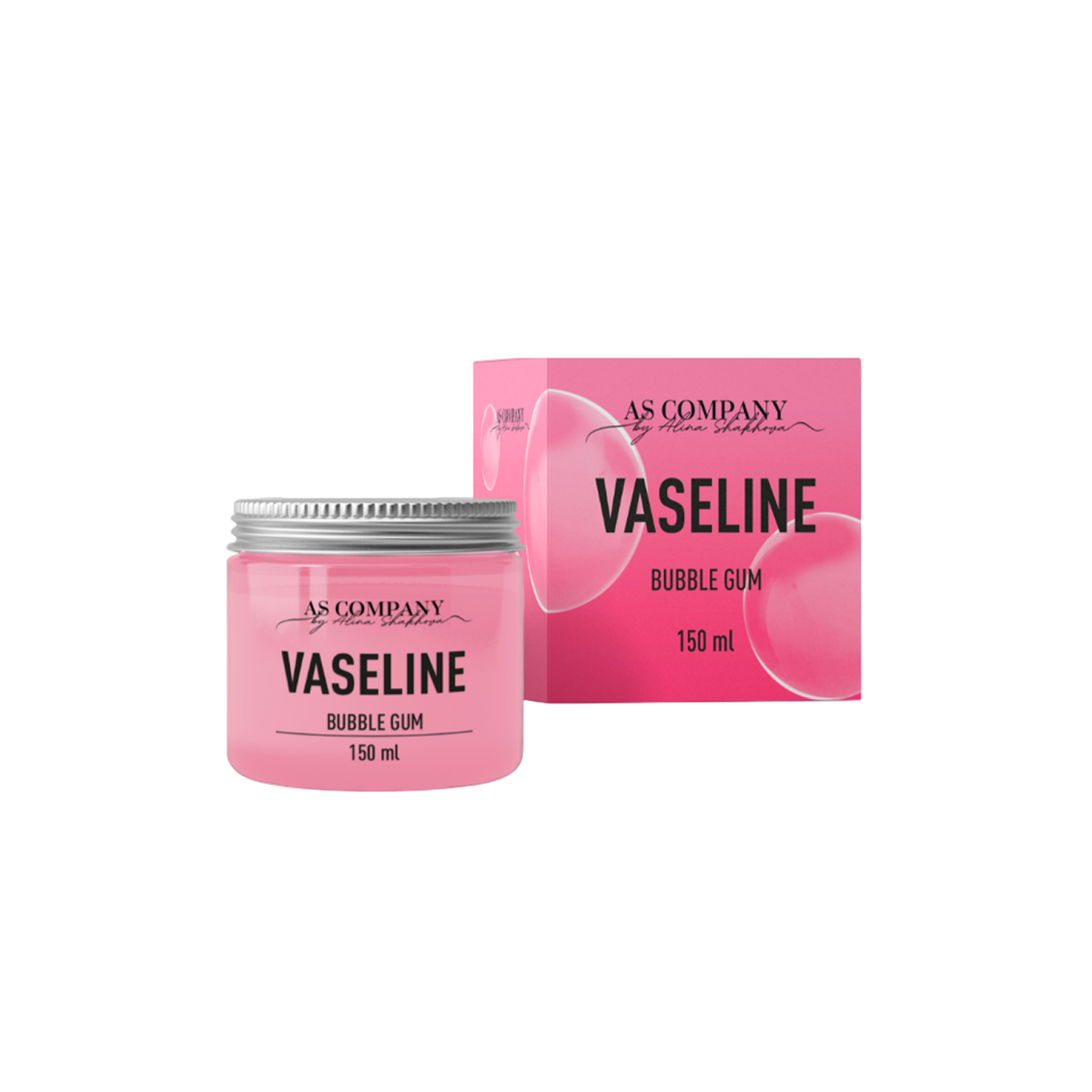AS Company Vaseline Bubble Gum 150 ml jar with packaging, PMU and tattoo balm