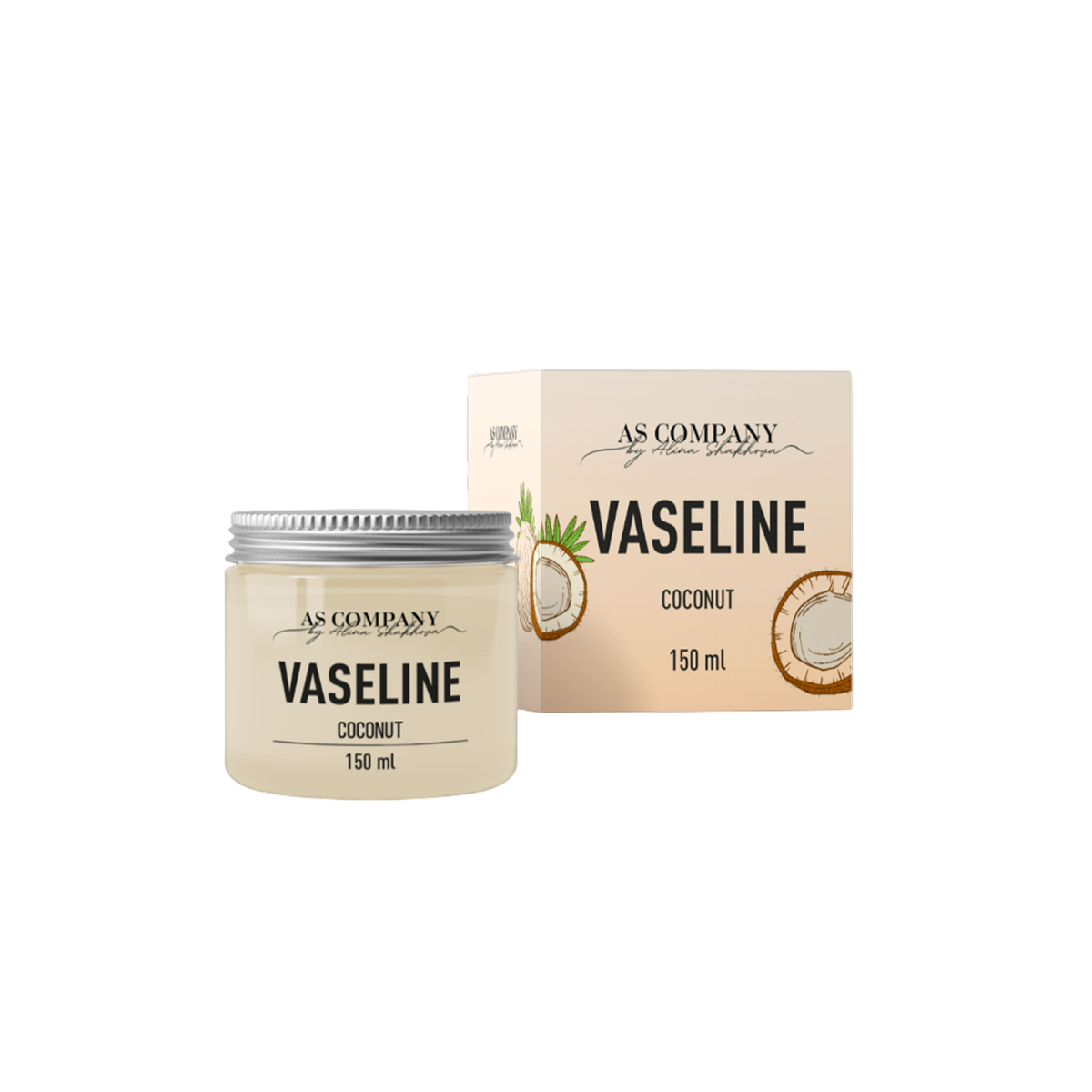AS Company Vaseline Coconut 150 ml, PMU and tattoo moisturizing balm