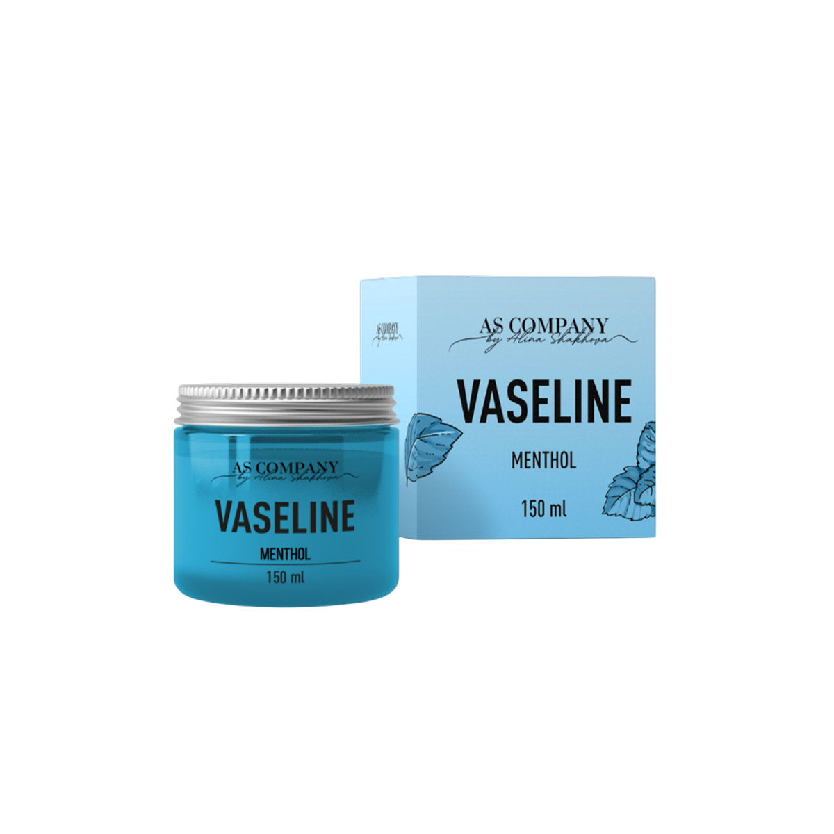AS Company Vaseline Menthol 150 ml jar with packaging, PMU and tattoo soothing balm