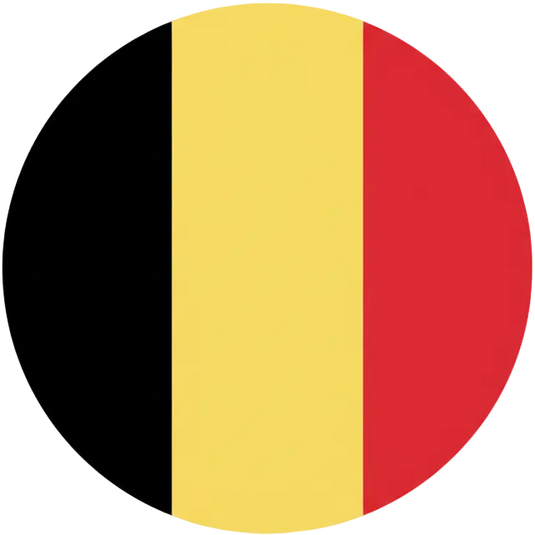 belgium flag in circle