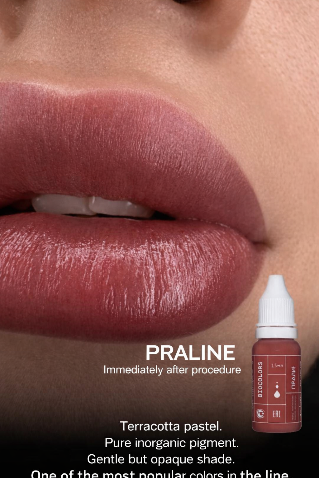 Biocolors Praline lip pigment for lip blush permanent makeup