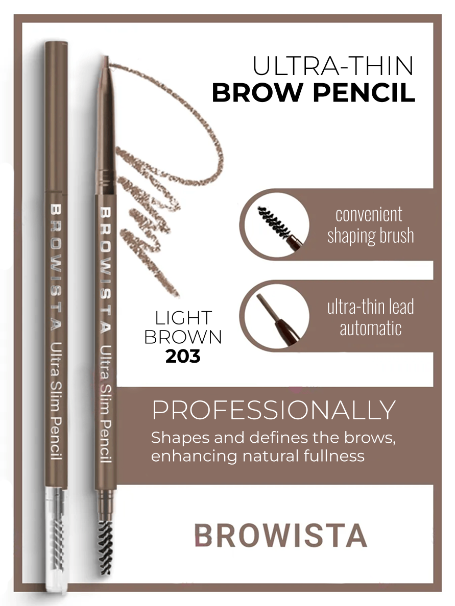 Browista Light Brown automatic eyebrow pencil for brow mapping and hair strokes, product detail