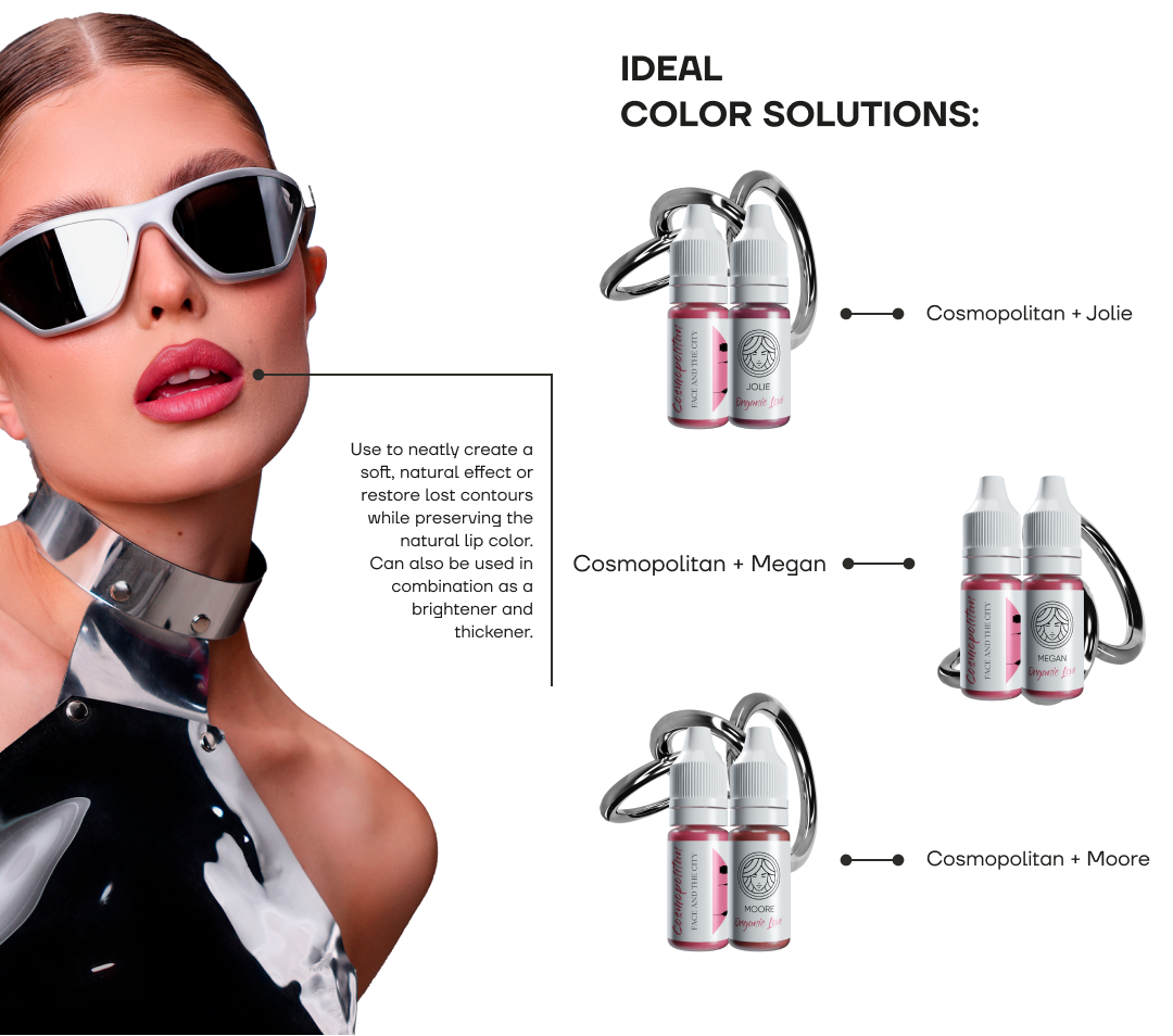 FACE Cosmopolitan Lip Pigment – Warm Pink PMU Pigment for Permanent Makeup