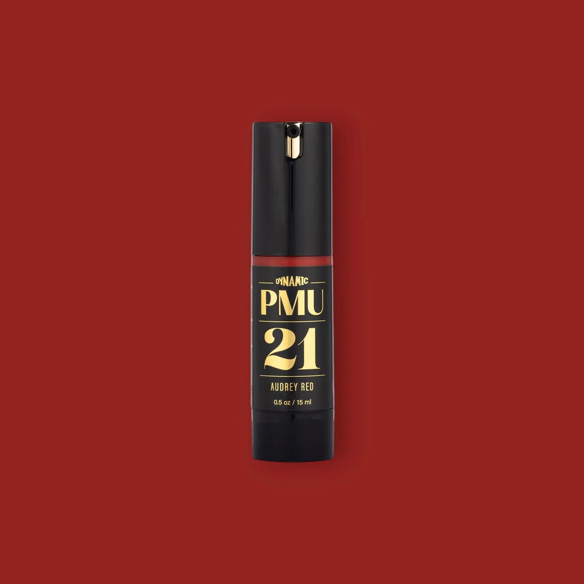 Dynamic PMU 21 Audrey Red lip pigment 15 ml, bottle front view
