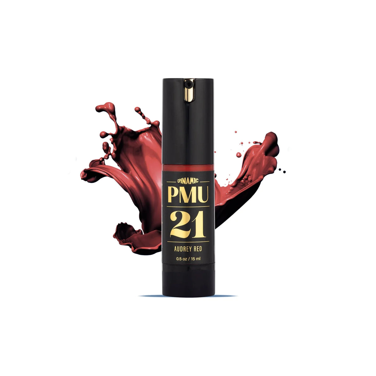 Dynamic PMU 21 Audrey Red lip pigment 15 ml bottle with ink colour