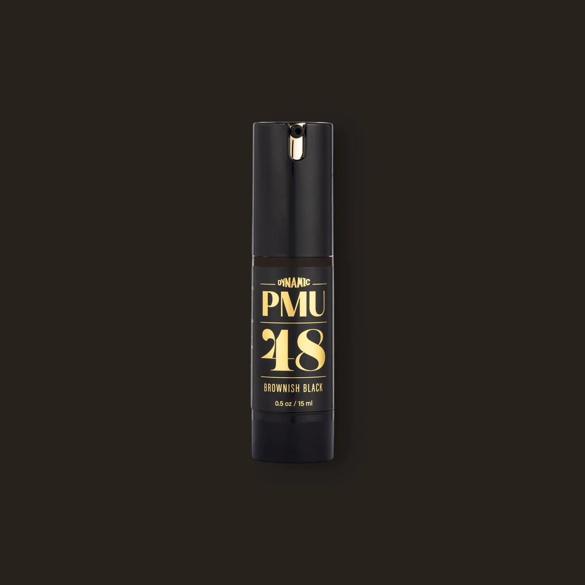 Dynamic PMU 48 Brownish Black brow pigment 15 ml, bottle front view