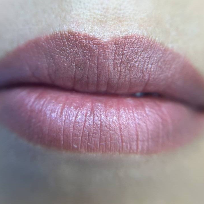 Healed lip blush with a FACE Viktoria, Apricot and Raspberry pigment mix