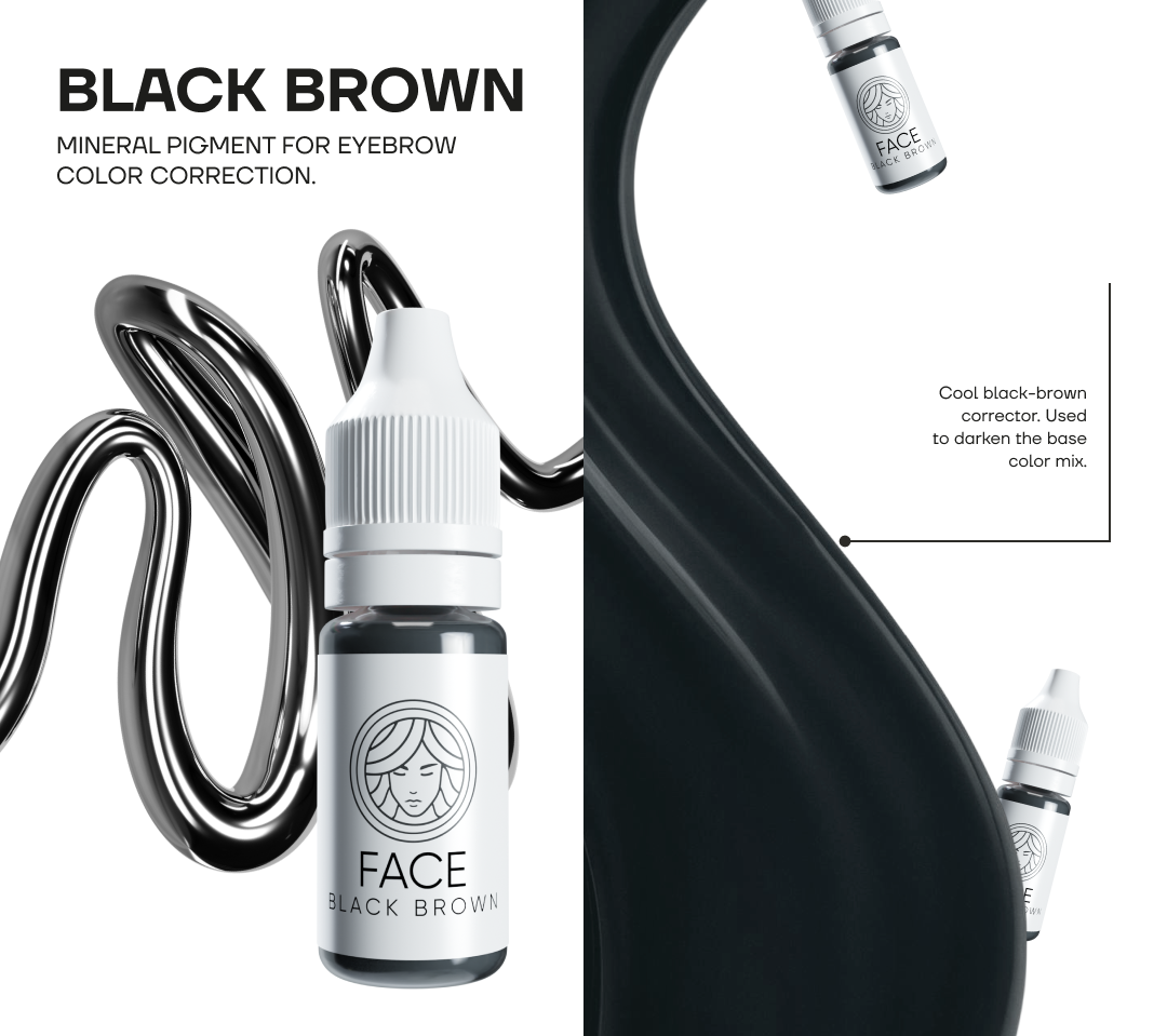 FACE Black Brown mineral brow corrector, product detail