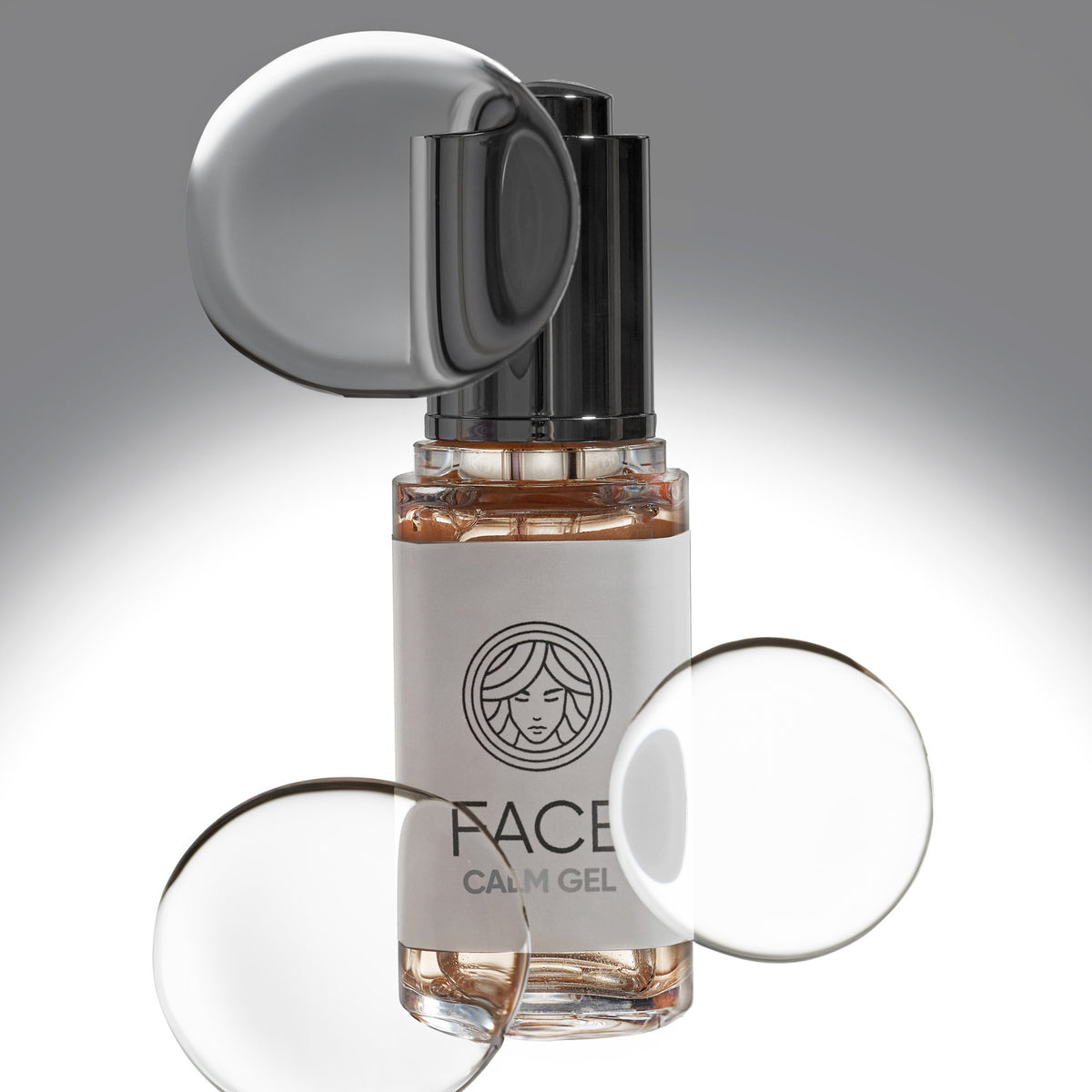 FACE Calm Gel calming gel dropper bottle with glass bubbles