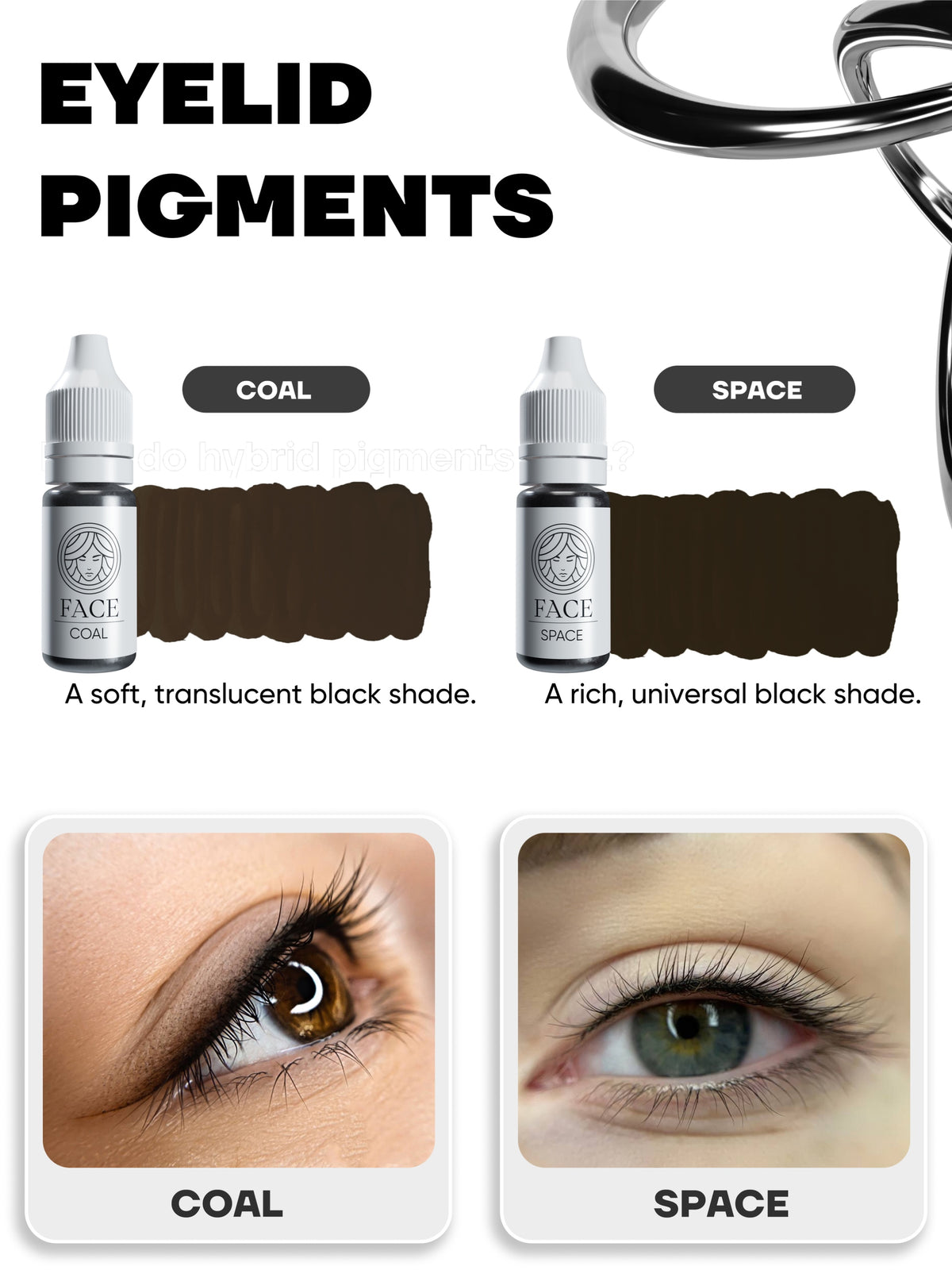 FACE Coal hybrid eyelid pigment for eyeliner permanent makeup