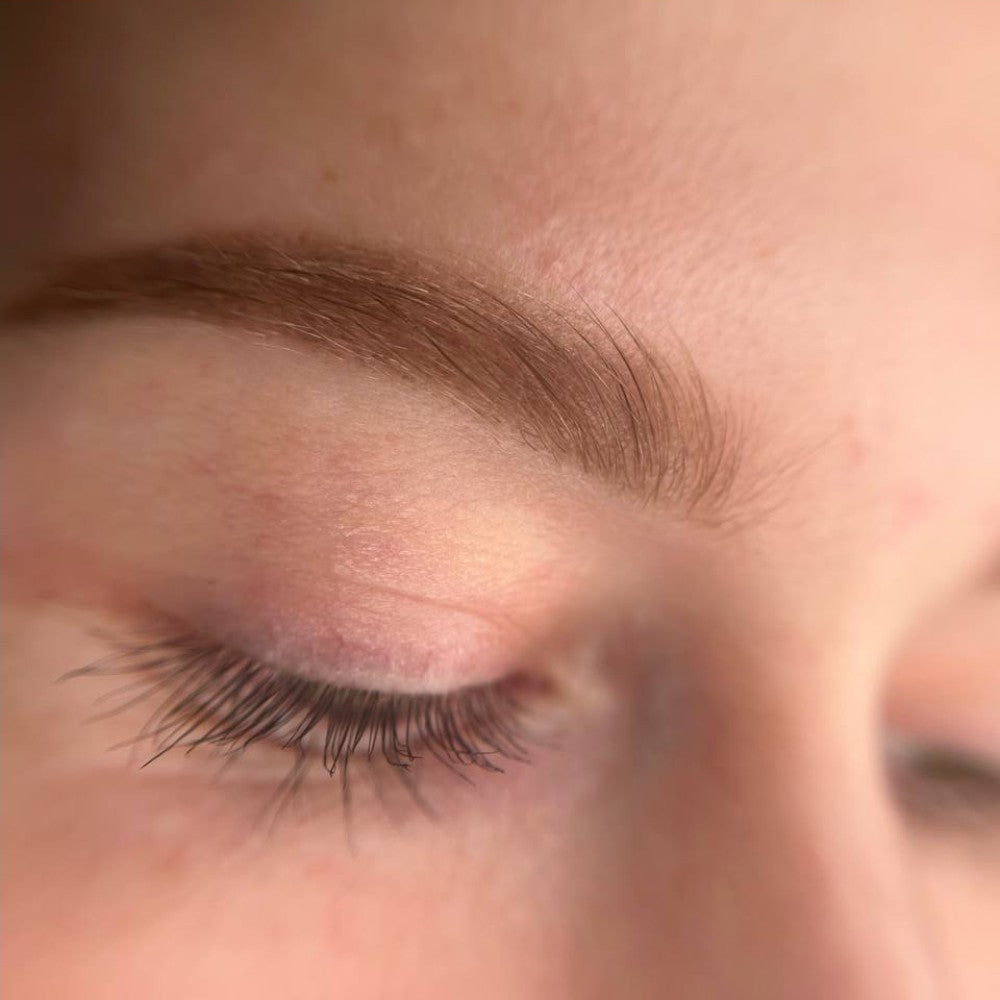 Healed brow PMU with FACE Hazel Hybrid brow pigment used pure