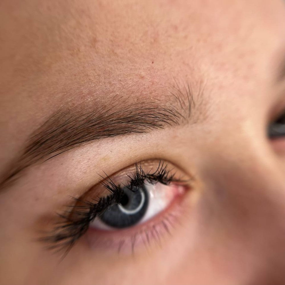 Healed brow PMU with a FACE Hazel and Brick pigment mix
