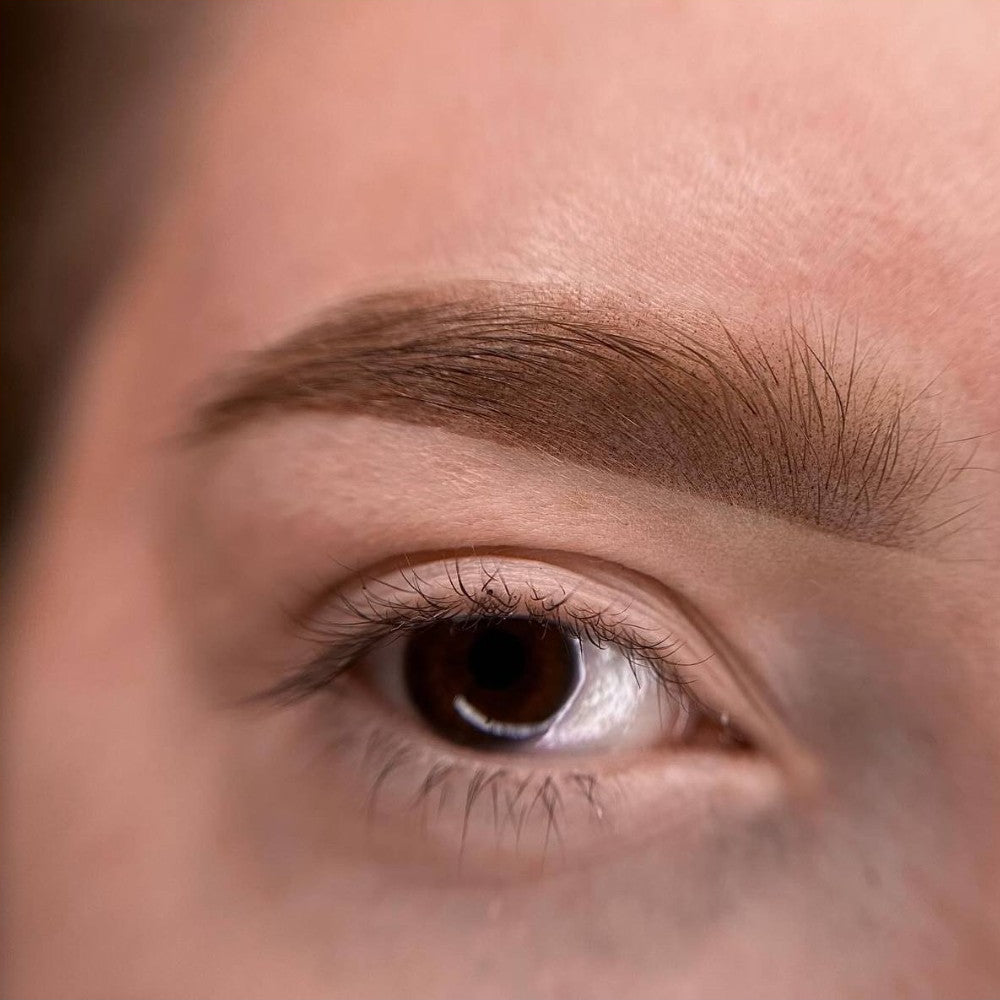 Brow PMU with a FACE Hazel and Brick pigment mix
