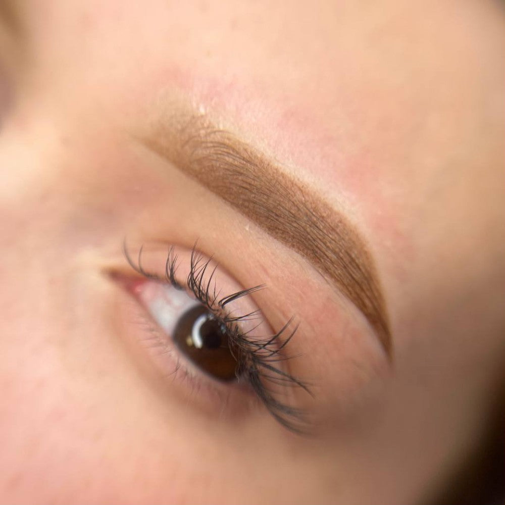 Brow PMU with a FACE Sandy, Hazel and Cinnamon pigment mix
