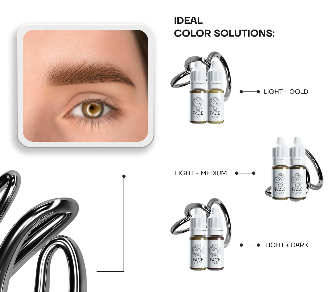 Light shade from the FACE Mineral brow pigment range