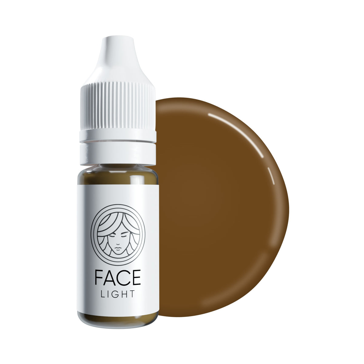 Flacon de pigment PMU sourcils minéral FACE Light avec goutte de couleur