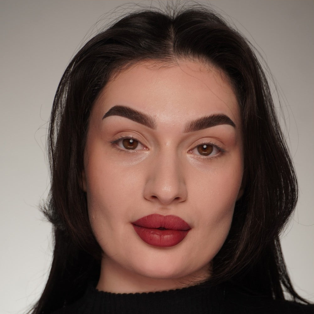 Brow PMU with a FACE Mineral Dark, Medium and Black Brown mix