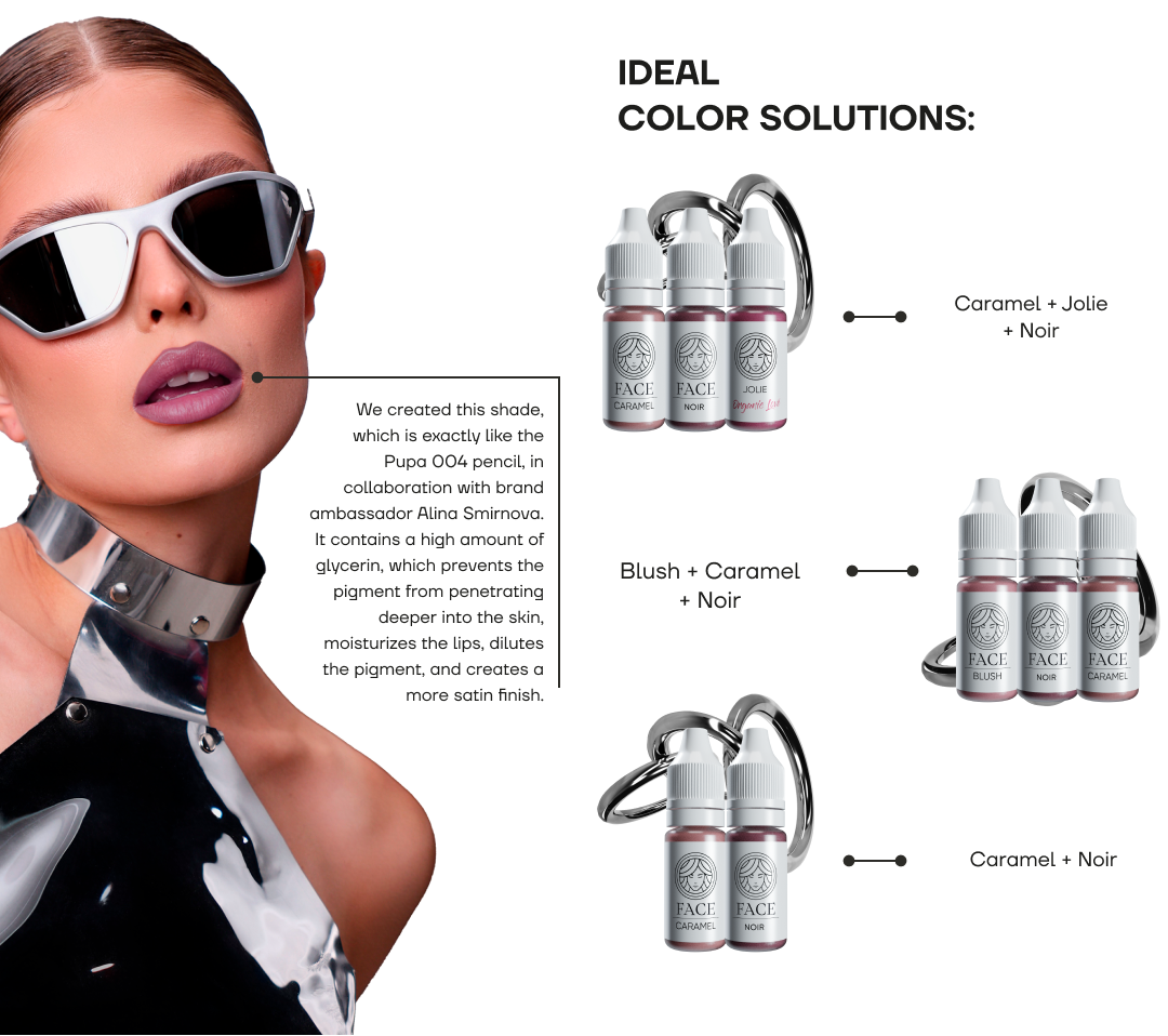 Farbton Noir aus der FACE Hybrid-Lippenpigment-Reihe