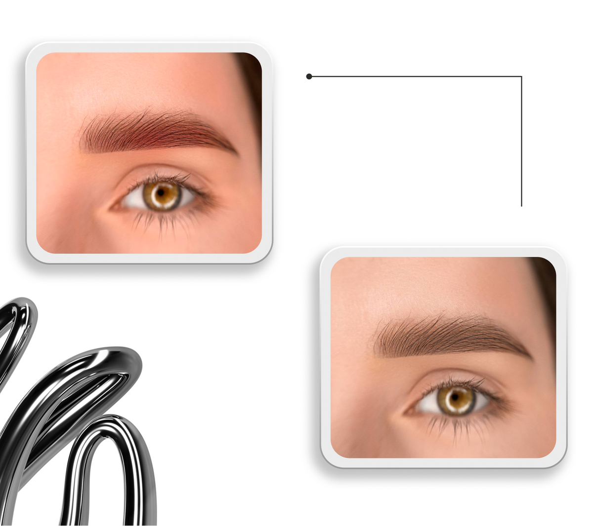 FACE Olive hybrid brow corrector for neutralising red tones in brow PMU