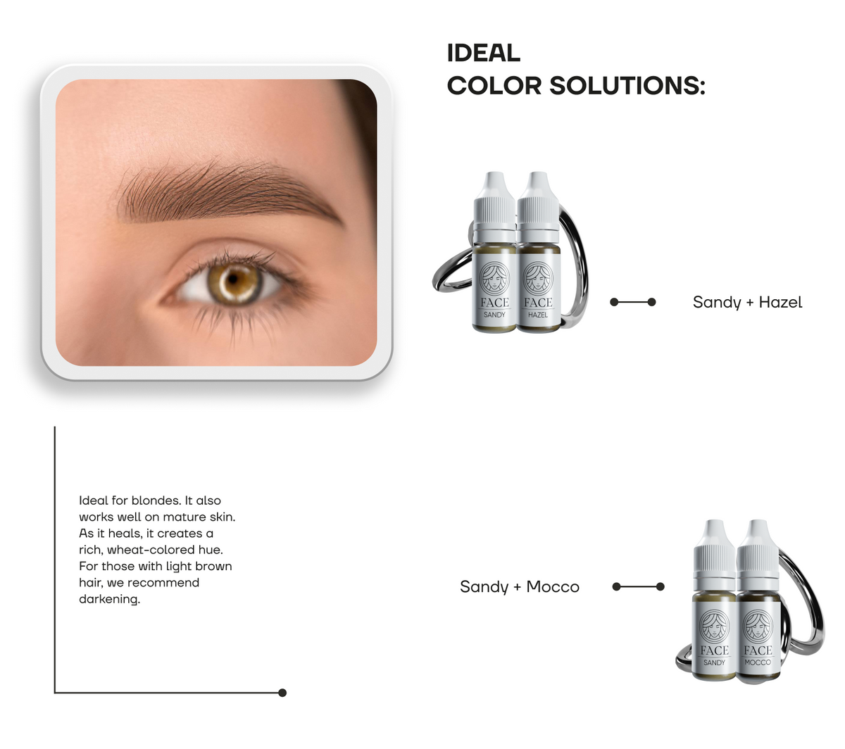 Sandy shade from the FACE Hybrid brow pigment range
