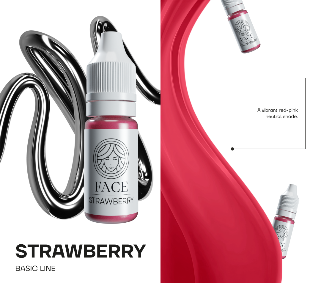 Farbton Strawberry aus der FACE Hybrid-Lippenpigment-Reihe
