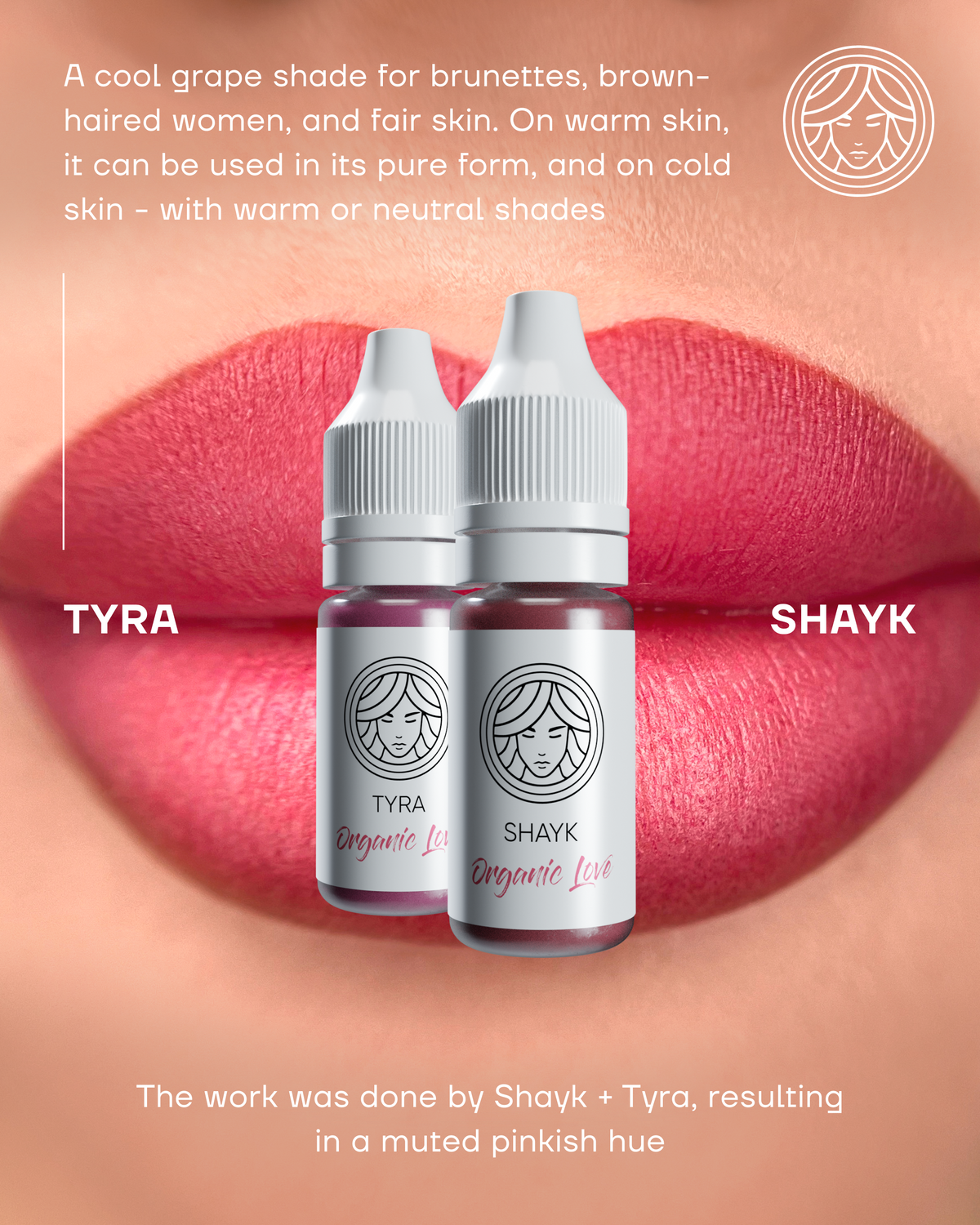 Lip PMU done with FACE Tyra and Shayk hybrid lip pigments