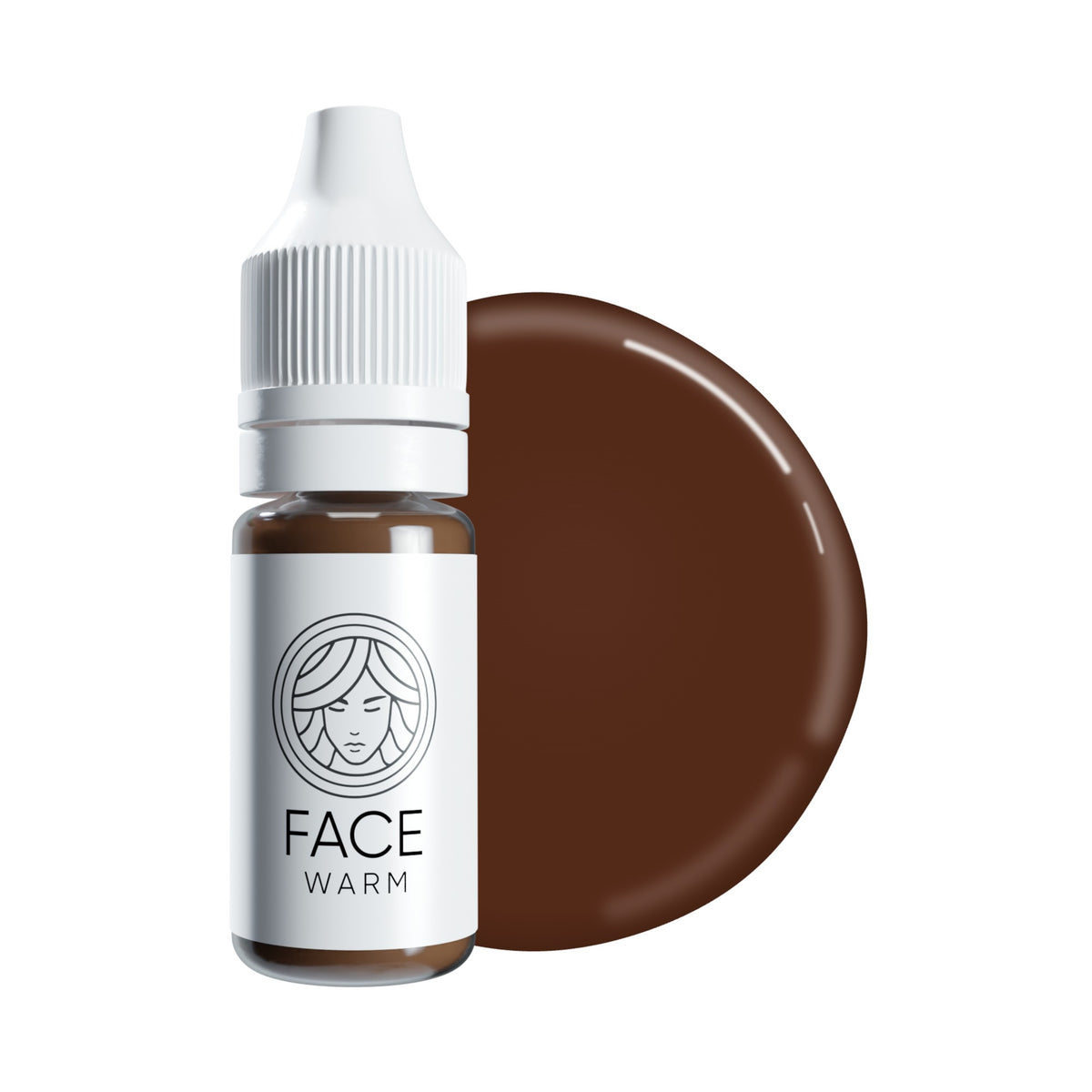 Flacon de pigment PMU sourcils minéral FACE Warm avec goutte de couleur