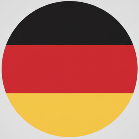 germany flag in the circle