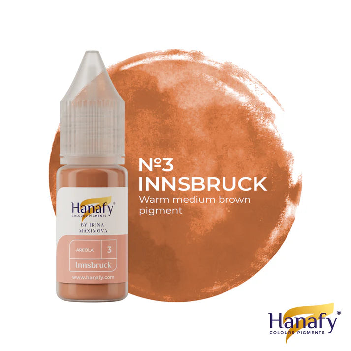 Hanafy Pigment for Areola No.3 Innsbruck, areola pigment bottle