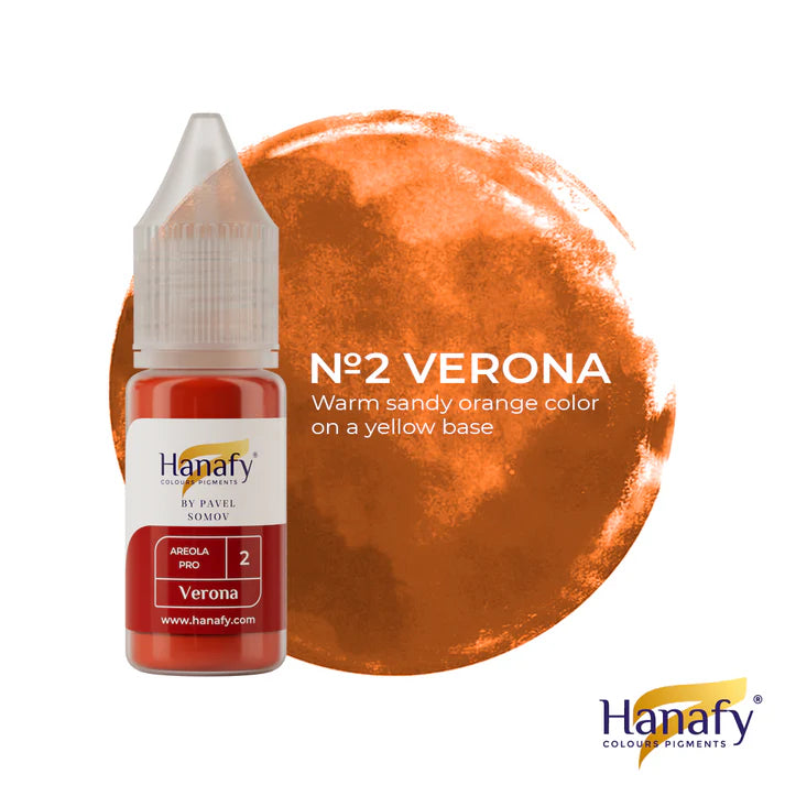 Hanafy Pigment for Areola PRO No.2 Verona, areola pigment bottle