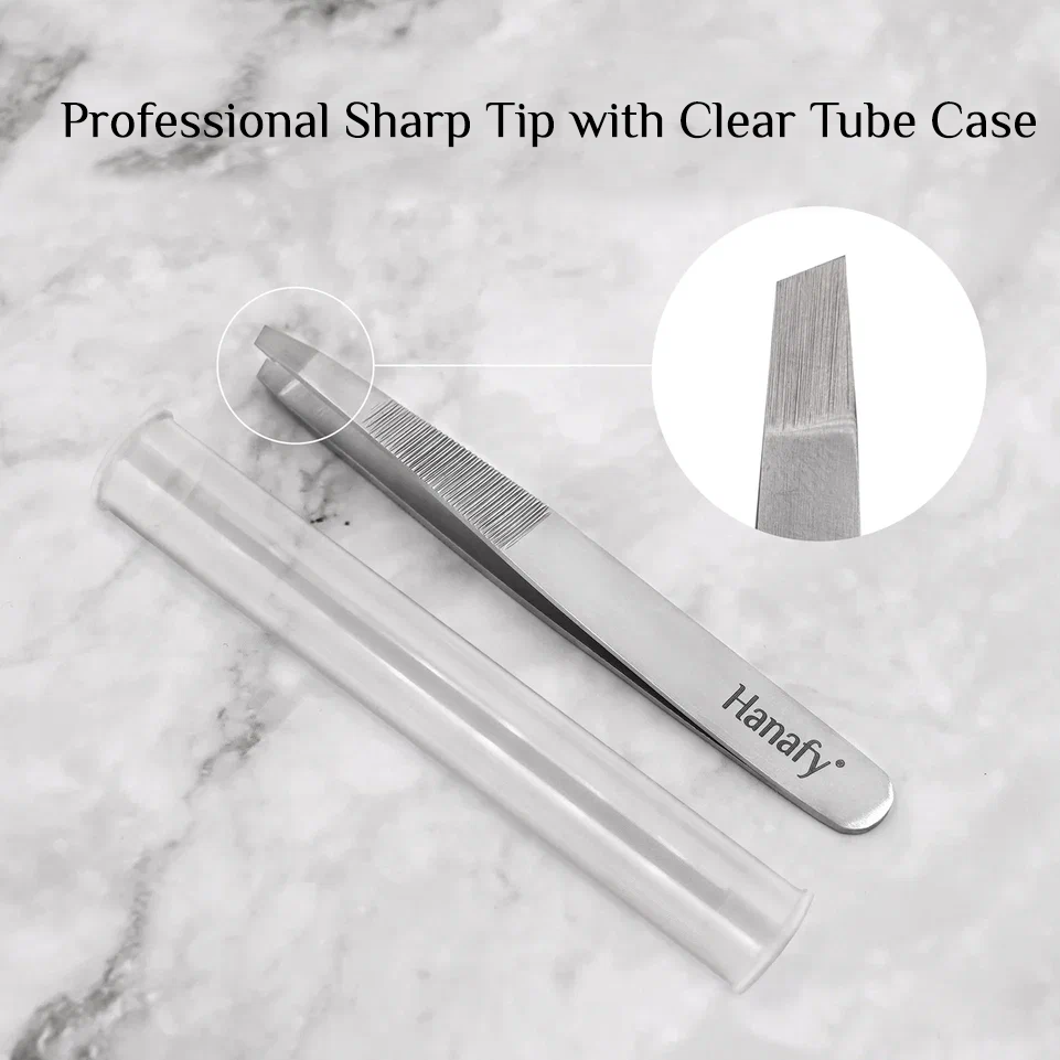 Hanafy beveled eyebrow tweezers, product detail