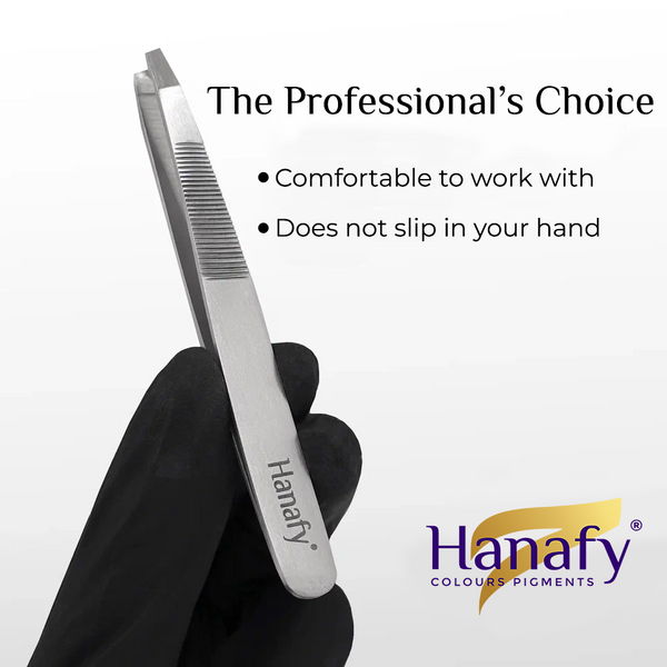 Hanafy beveled eyebrow tweezers, professional precision tool