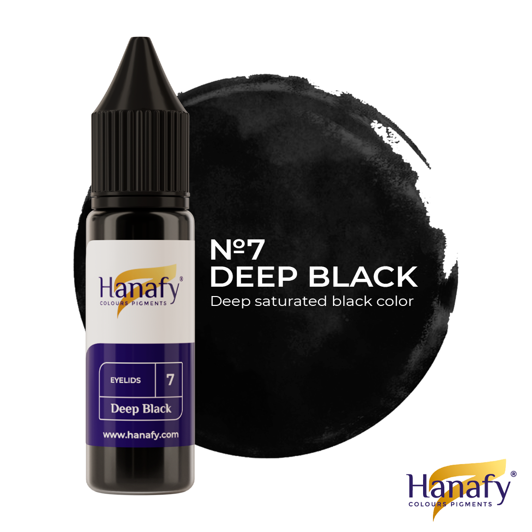 Hanafy Pigment for Eyelids No.7 Deep Black, eyeliner pigment bottle