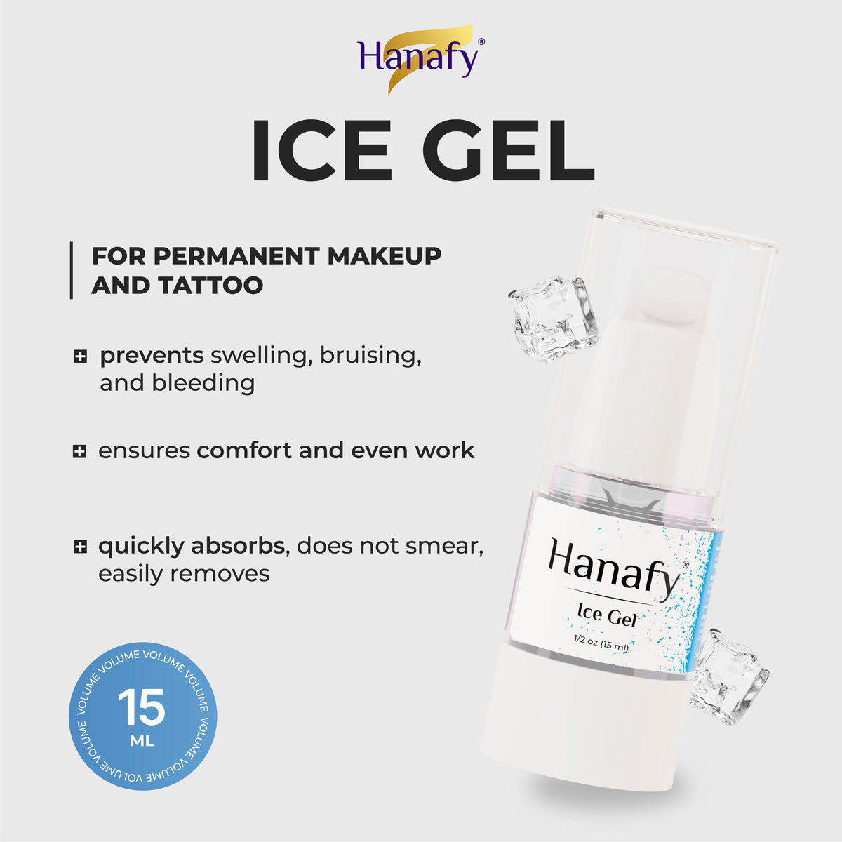 Hanafy Ice Gel for use during PMU procedures, product view