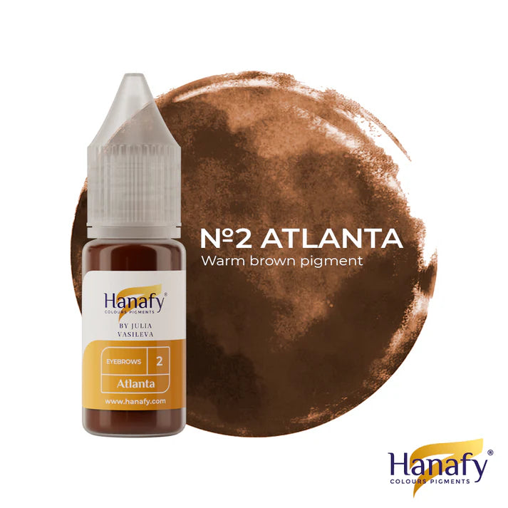 Hanafy Pigment by Julia Vasileva No.2 Atlanta, Bohemian Brows brow pigment bottle