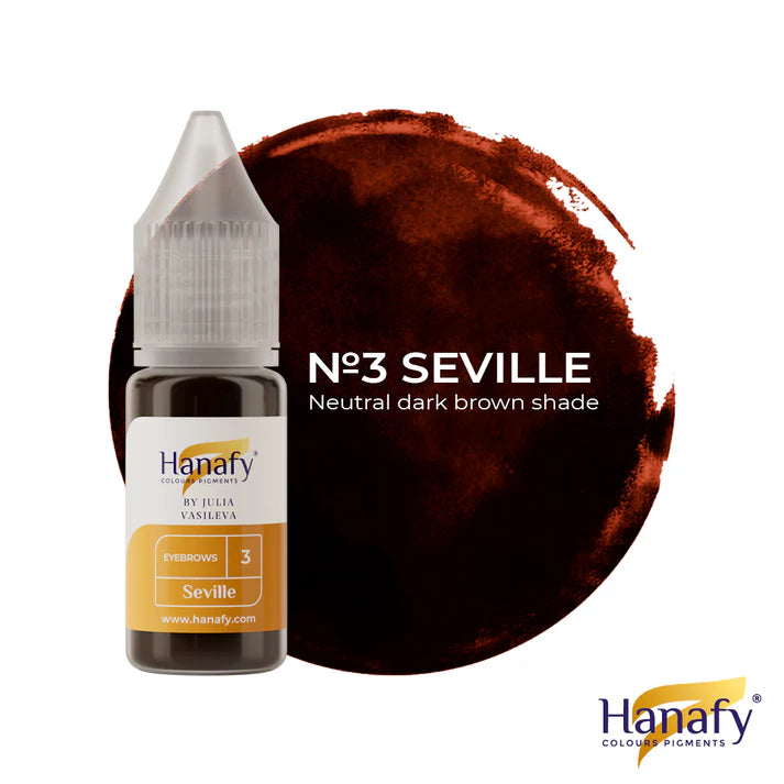 Hanafy Pigment by Julia Vasileva No.3 Seville, Bohemian Brows brow pigment bottle