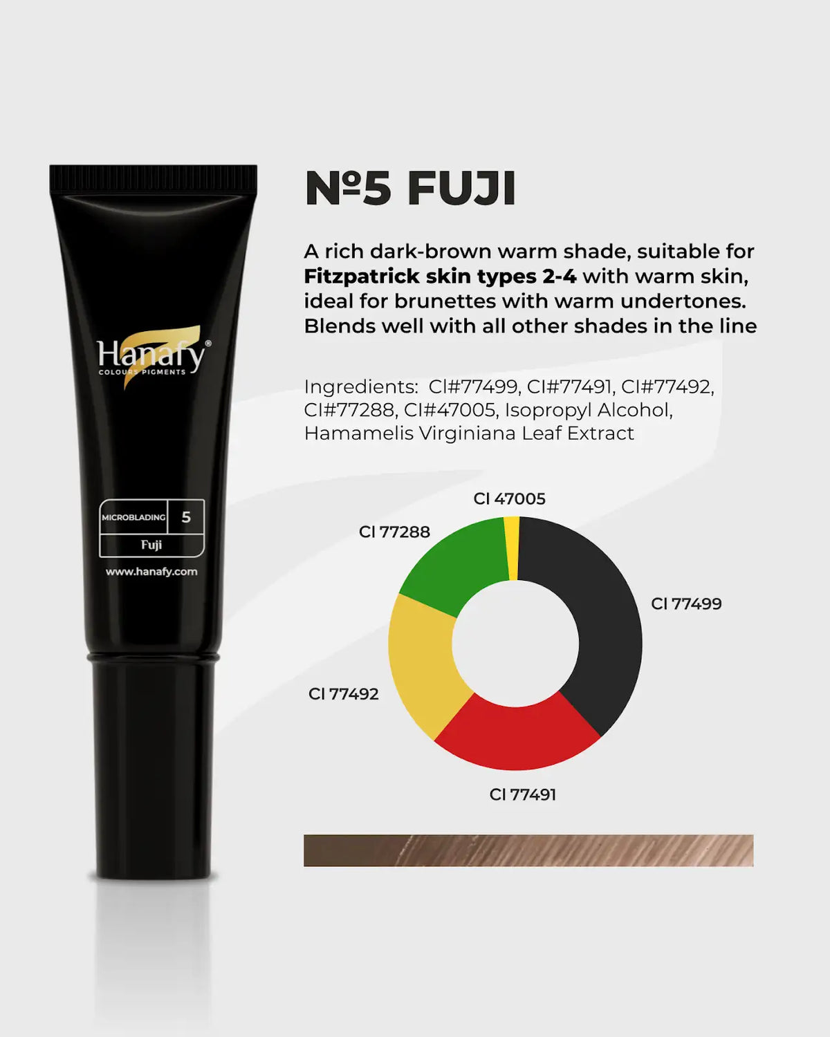 Hanafy Microblading No.5 Fuji brow pigment, product detail