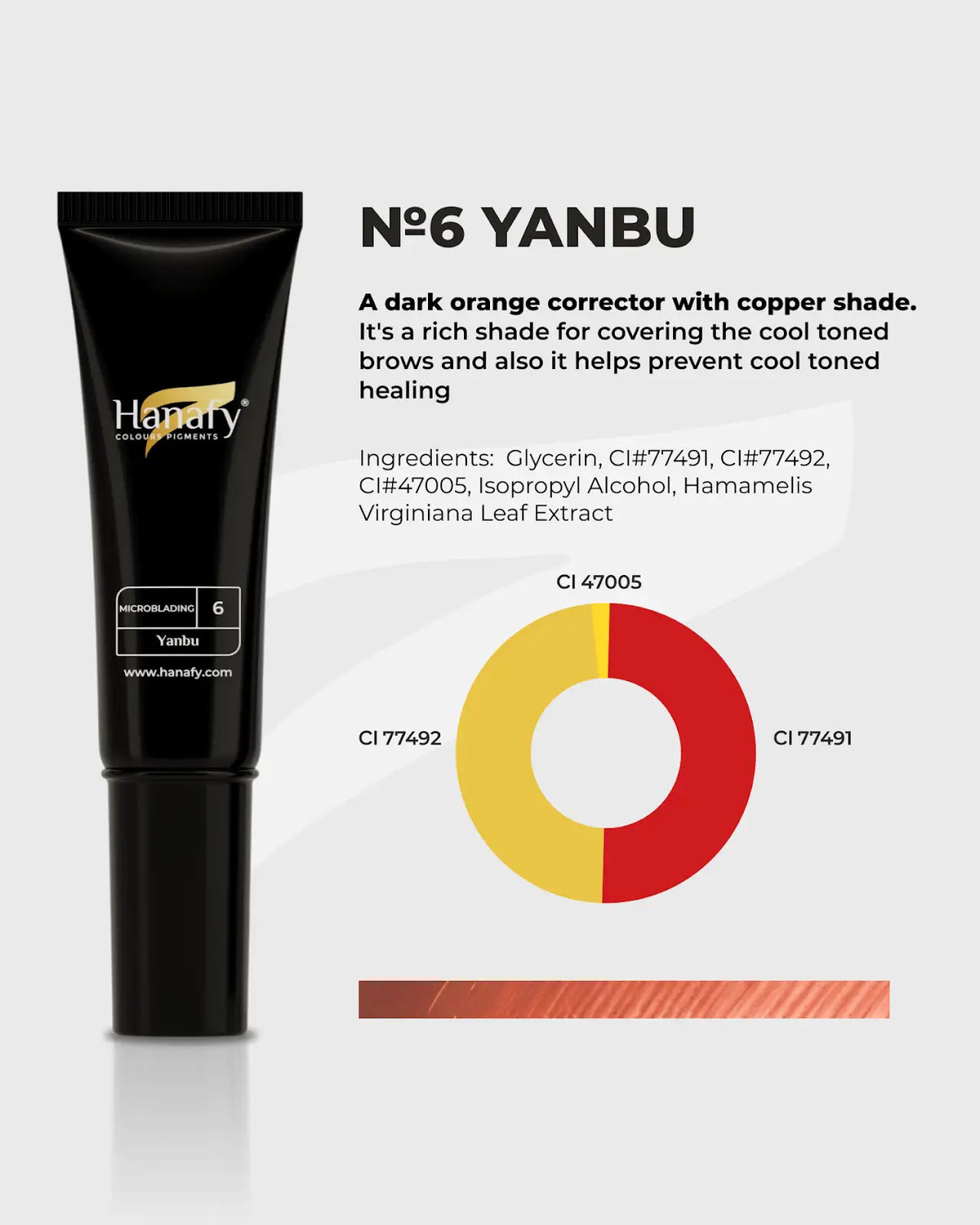 Hanafy Microblading No.6 Yanbu Kupfer-Korrektor, Produktdetail