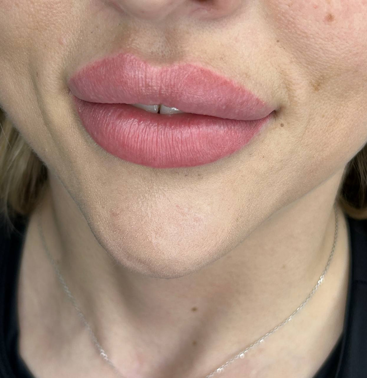 Lip PMU with Hanafy Passion palette No.2 mixed with No.5