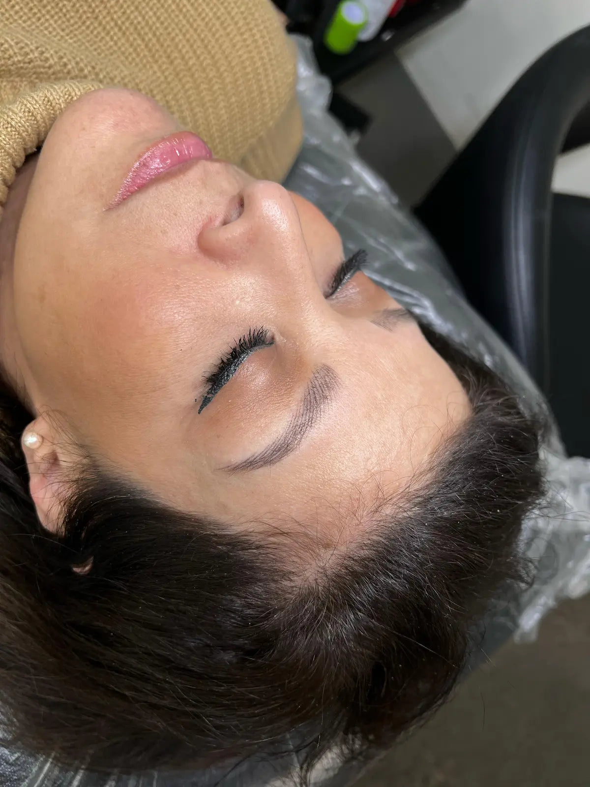 Healed brows with Hanafy Pulse Café Mocha, another client result