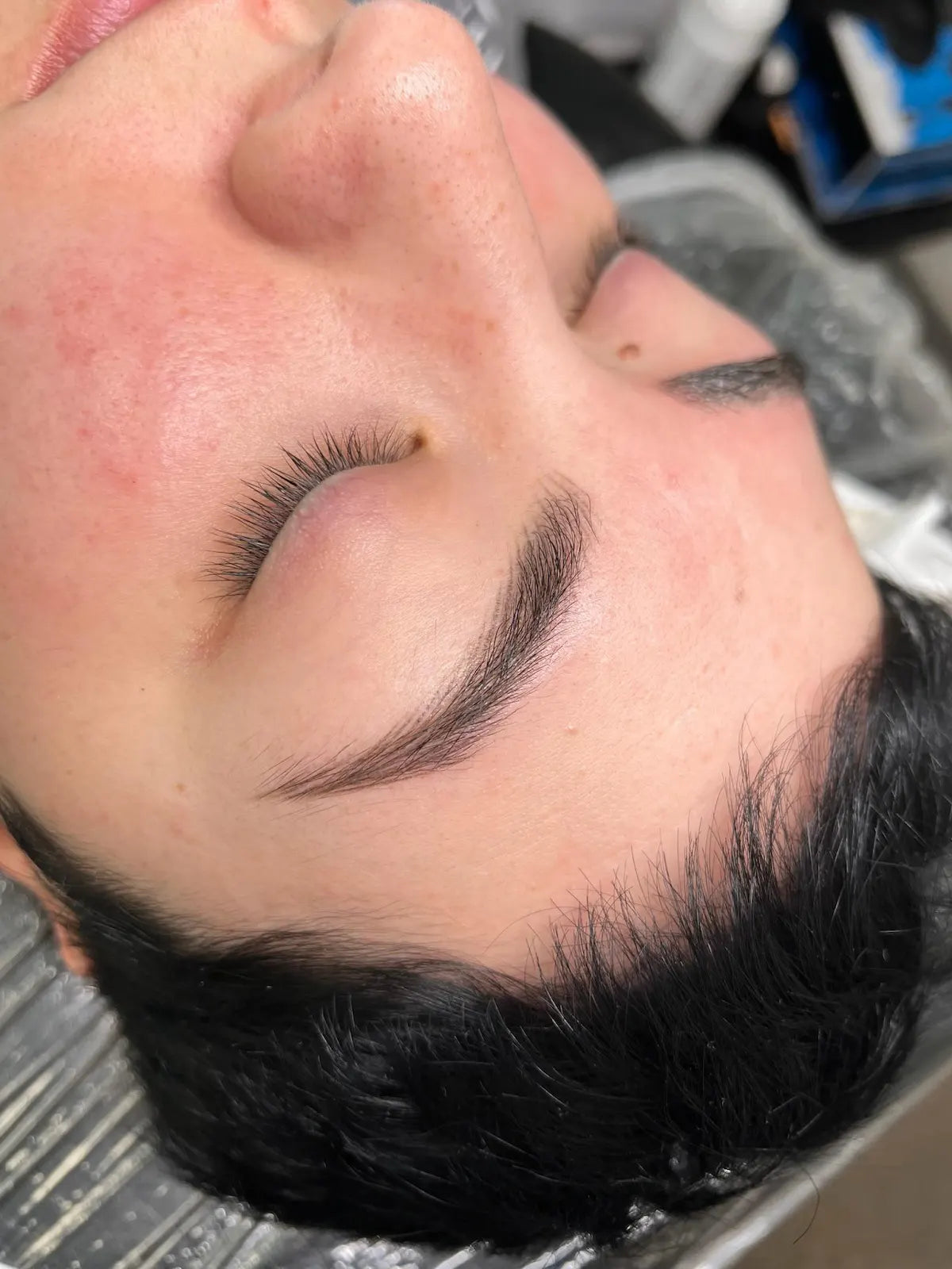 Healed PMU brows done with Hanafy Pulse Café Mocha brow pigment