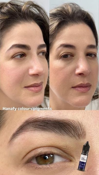 hanafy nano brows dark brunette pigment